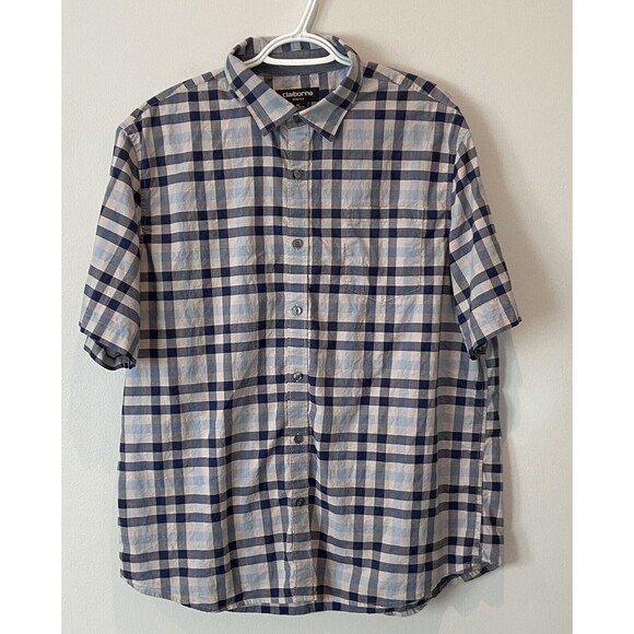Claiborne Other - CLAIBORNE , Stretch Mens XL Button Down Checkered Short Sleeved Shirt